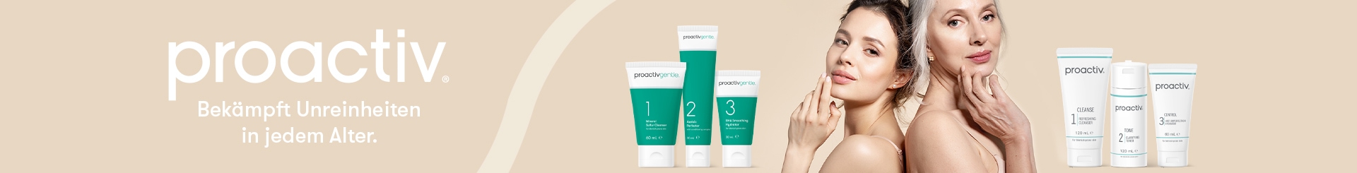 proactiv - Unsere beliebteste Pflegenroutine, speziell für die tägliche Pflege von unreiner und zu Akne neigender fettiger Haut und Mischhaut entwickelt.