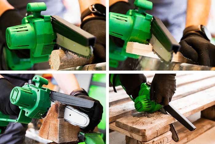 Hammersmith PocketSaw Mini Kettensäge in der Anwendung