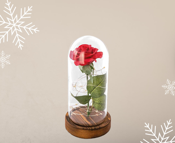 Ewige Rose im Glas
