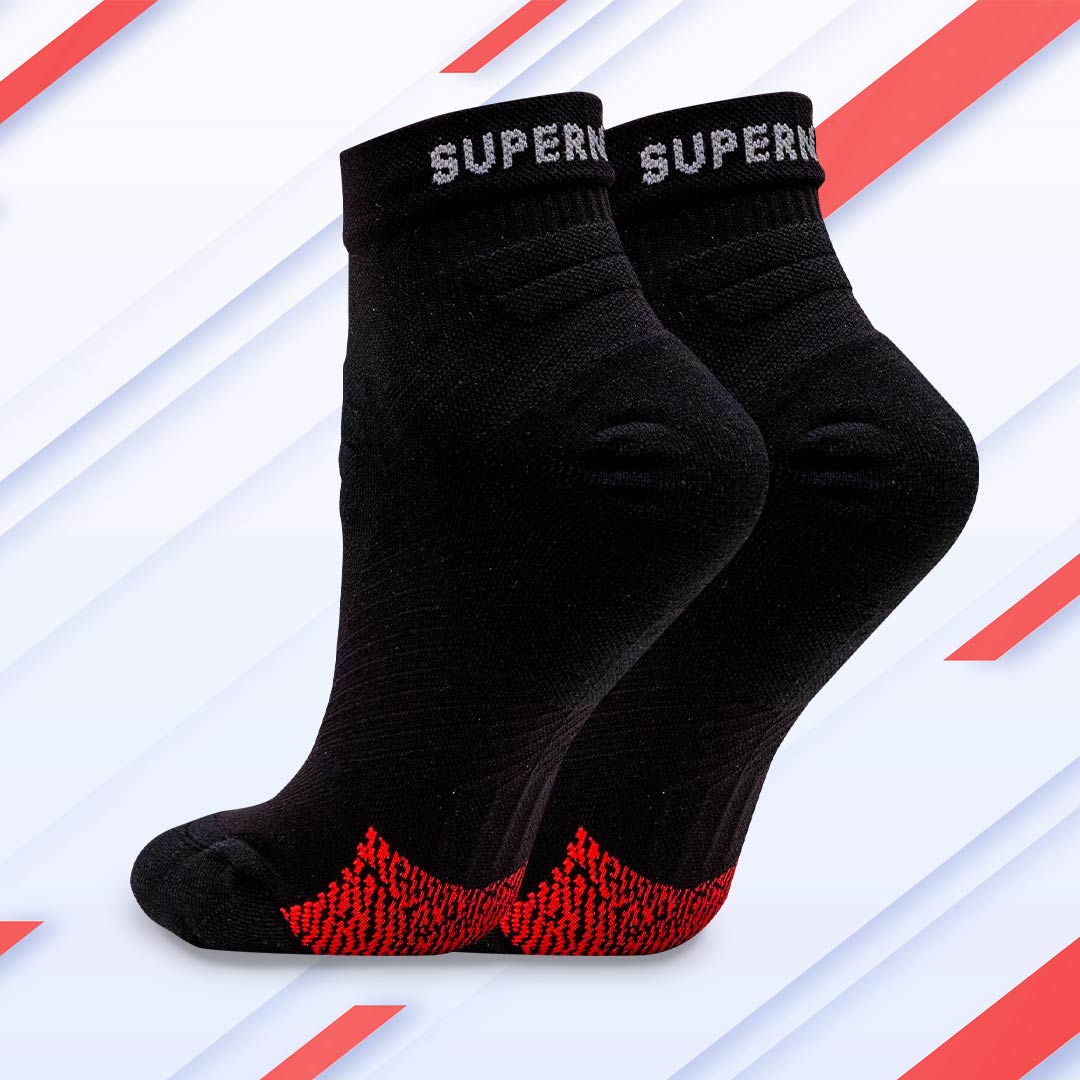 SuperNeuro Athletic Mini Crew Socken schwarz L (43-46)