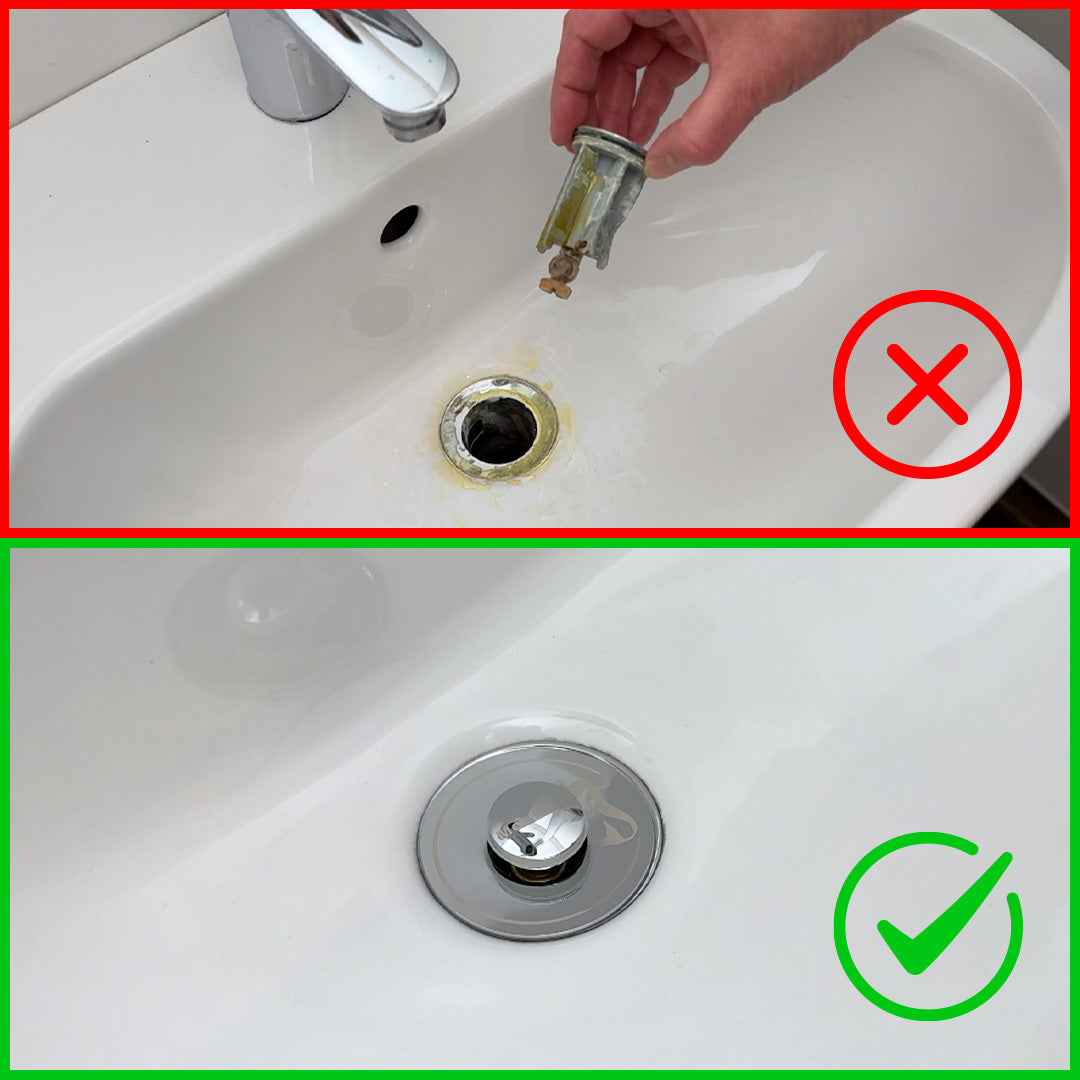 Drain Magic 2in1 Universal Waschbeckenstöpsel mit Abflusssieb 1+1 GRATIS