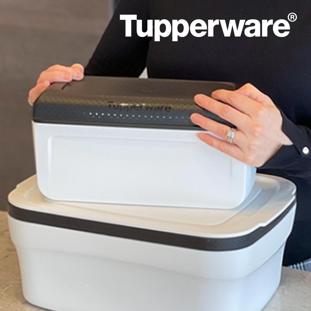 Die kompakte Bradsmart Brotdose von Tupperware ist perfekt zur Aufbewahrung und hält Brot länger frisch.
