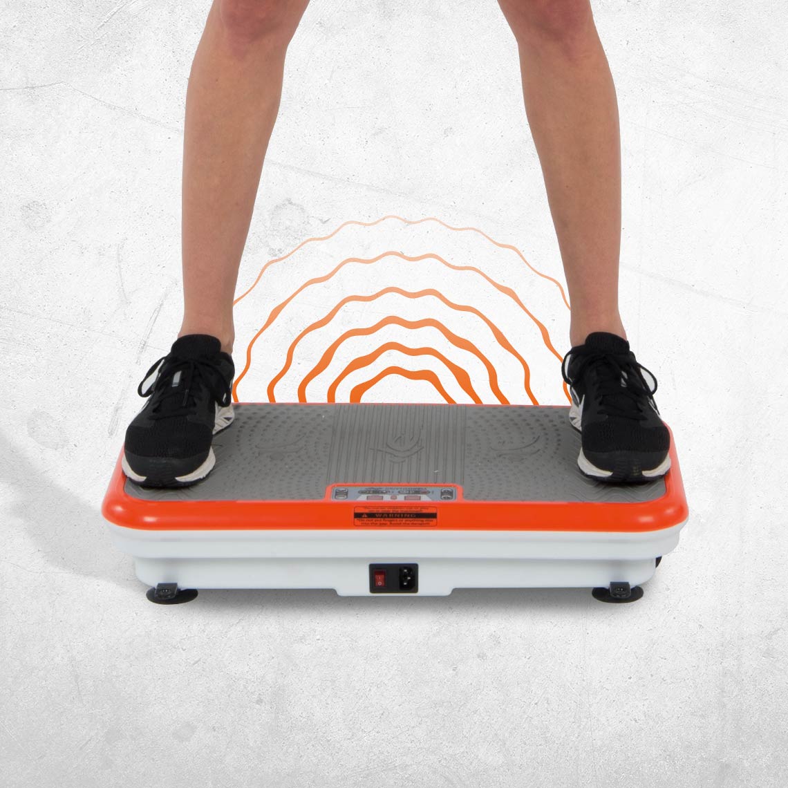 VibroShaper Fitness Vibrationsplatte mit Griff orange