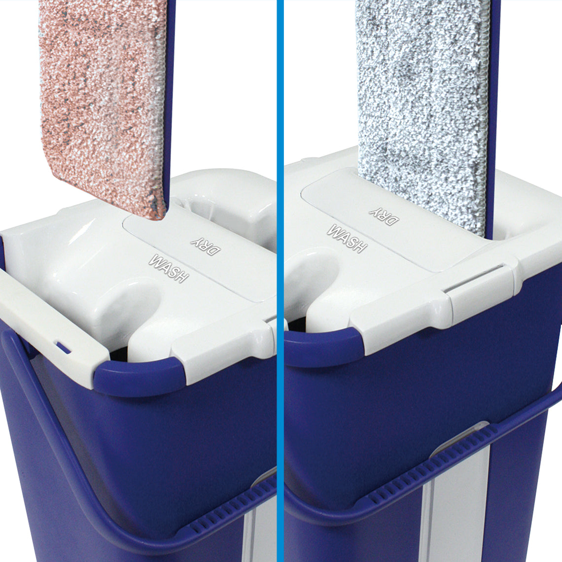 Livington Touchless Mop mit 2-Kammer-System zum Waschen und Trocknen des Wischbezugs – einfach & hygienisch.