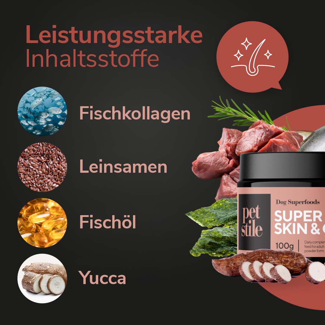 PetStile Super Skin & Coat Ergänzungsfuttermittel 100 g