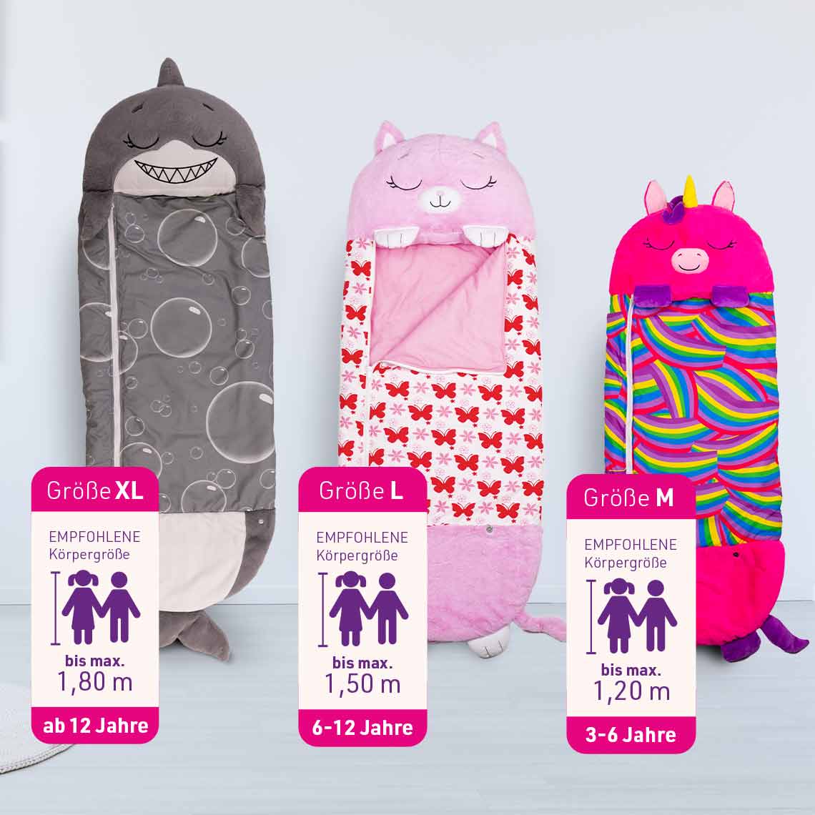 Happy Nappers Kinderschlafsack Einhor pink Medium
