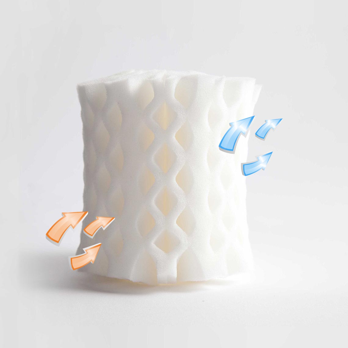 OCTAsleep Smart – innovative Zellstruktur mit Luftzirkulation für atmungsaktiven Schlafkomfort.