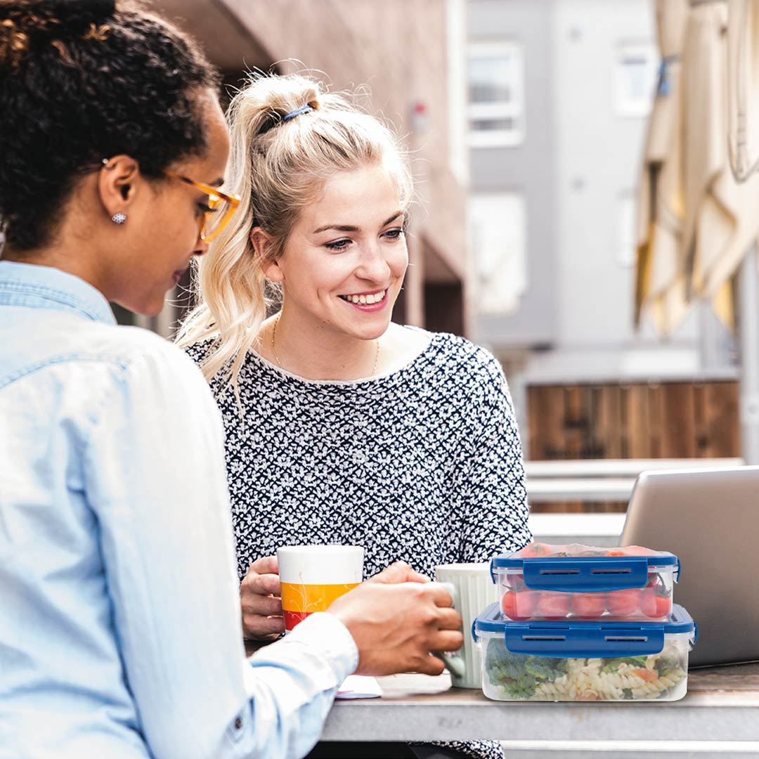Mittagspause mit Livington Flex & Fresh: frische Mahlzeit praktisch und sicher unterwegs.