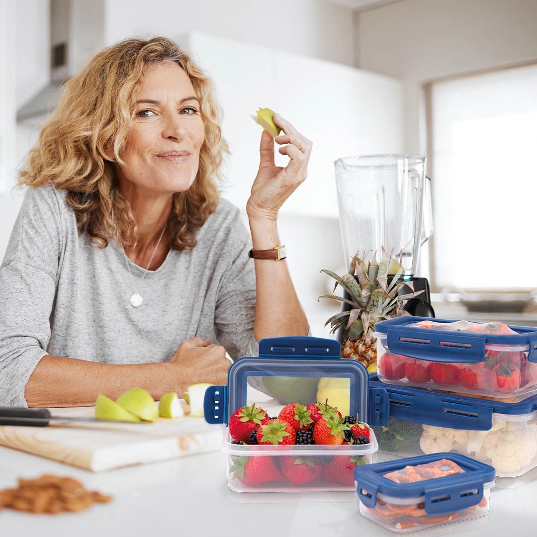 Frisches Obst griffbereit mit Livington Flex & Fresh – ideal zur gesunden Aufbewahrung in der Küche.