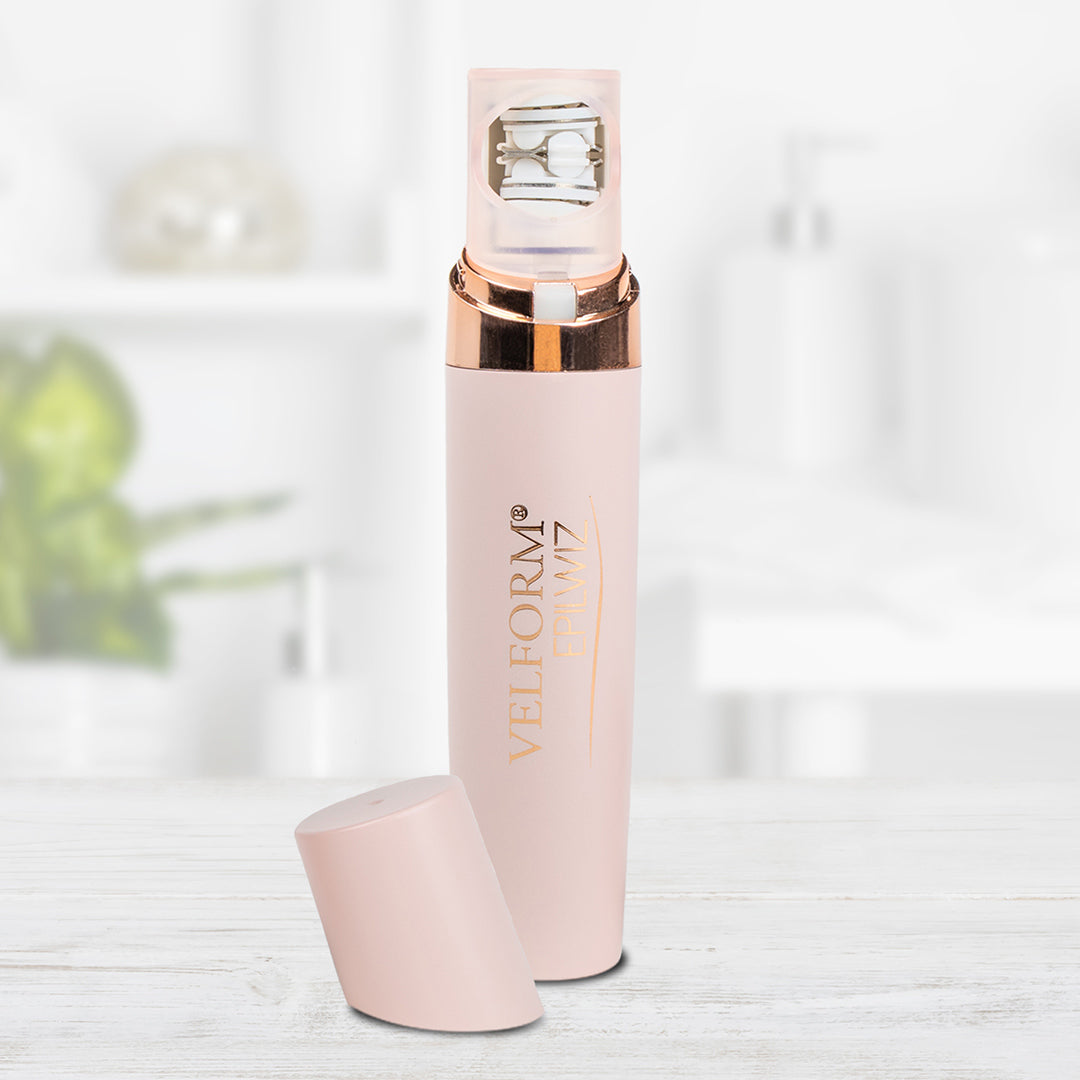 Velform Epilwiz – eleganter Haarentferner mit Präzisionskopf für sanfte Gesichtsreinigung, ideal für unterwegs.
