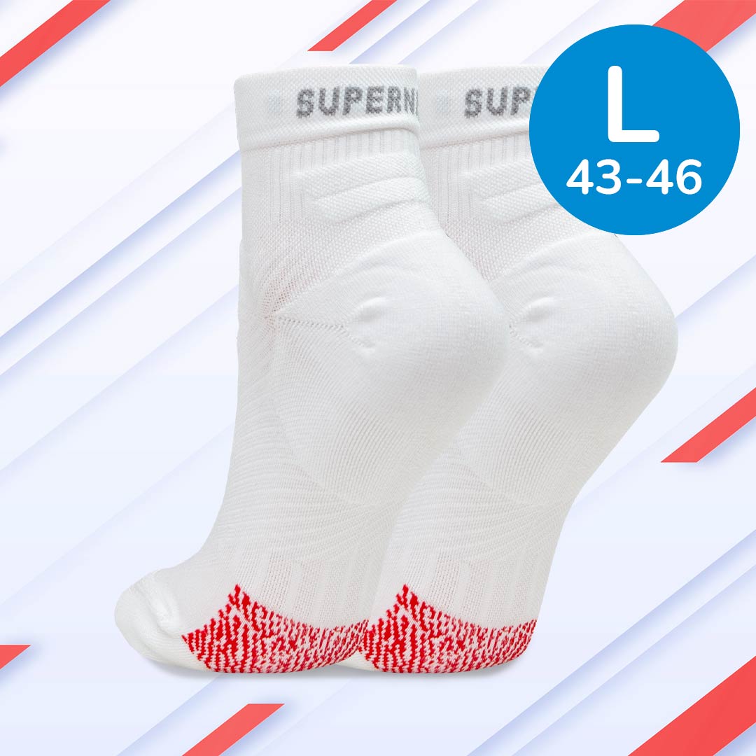 SuperNeuro Athletic Mini Crew Socken weiß