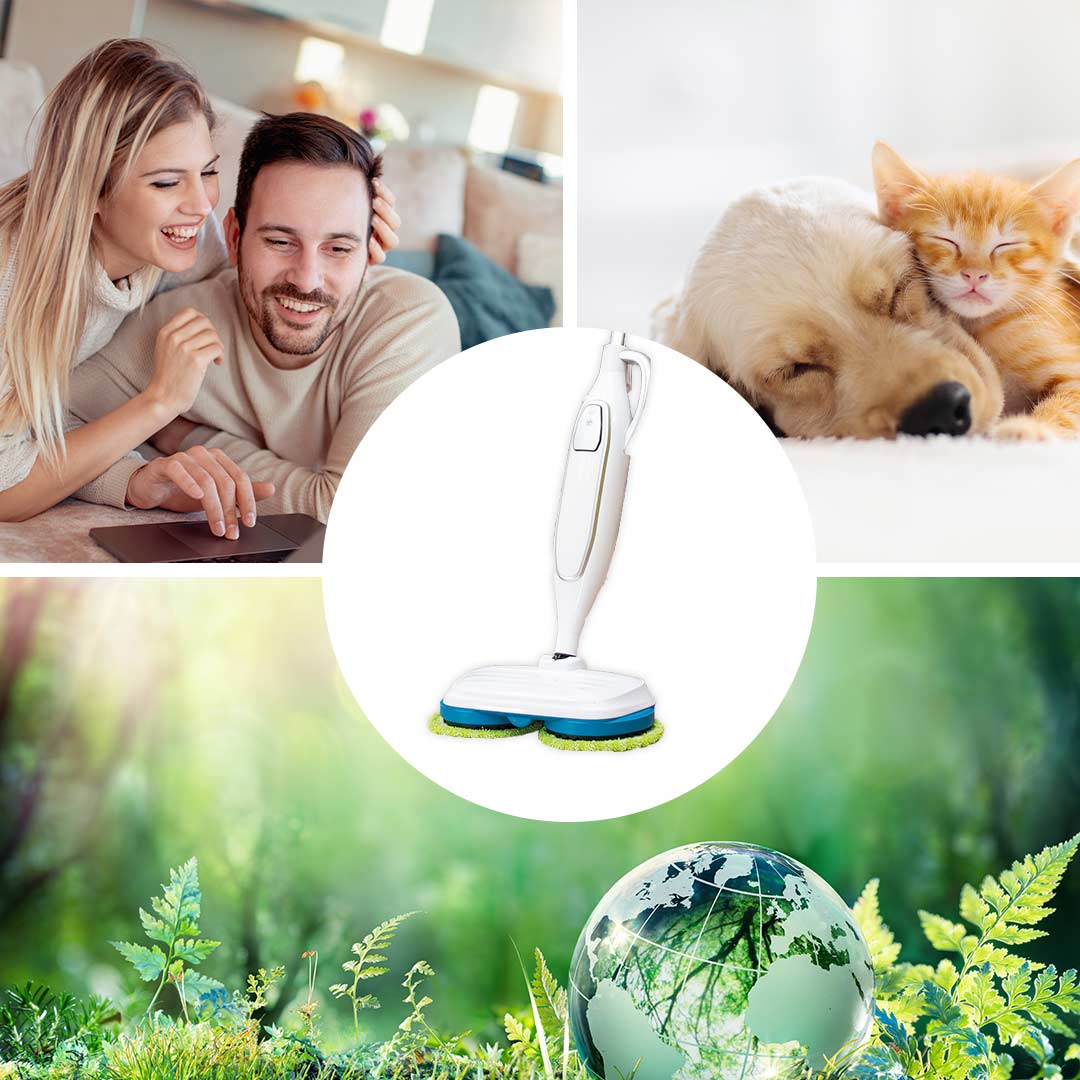 Livington Steam Twister – für hygienische Sauberkeit, ideal für Familien, Haustiere und die Umwelt.