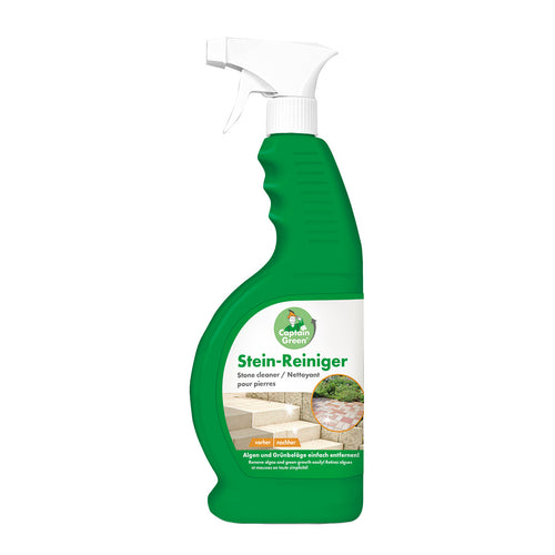 Produktaufnahme des Stein-Reinigers in der Sprühflasche