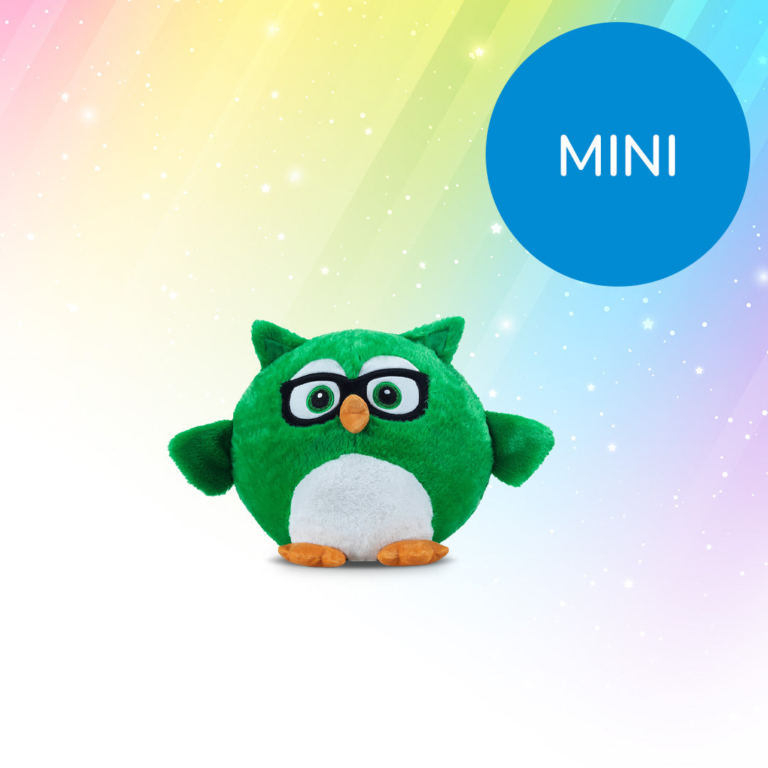 Emotion Owls - Mini Finus Eule / grünes Kuscheltier