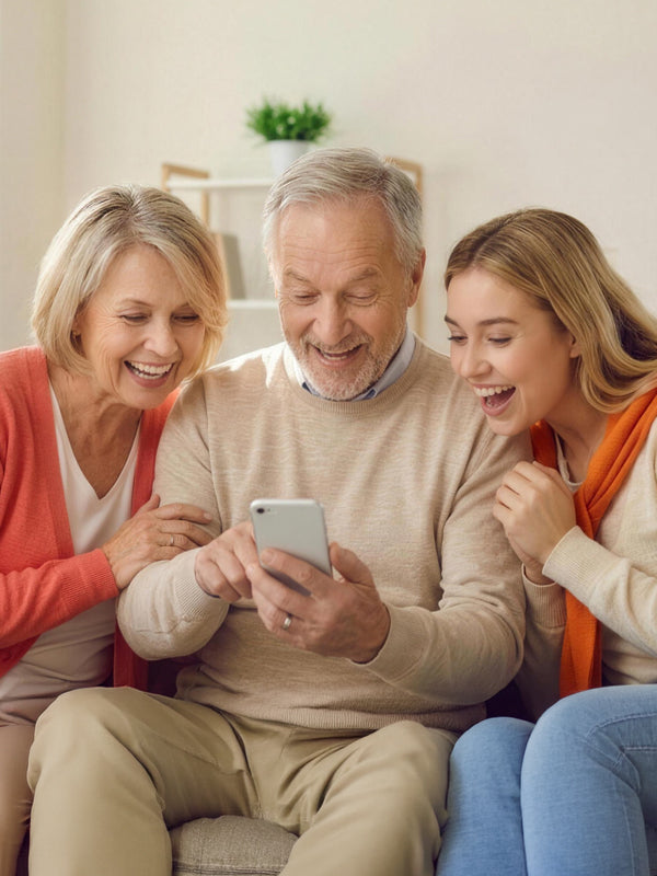 Familie entdeckt den MediaShop Newsletter-Bonus