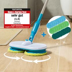 Hurricane Floating Mop Akku Bodenwischer Sparset inkl. 24 Reinigungspads