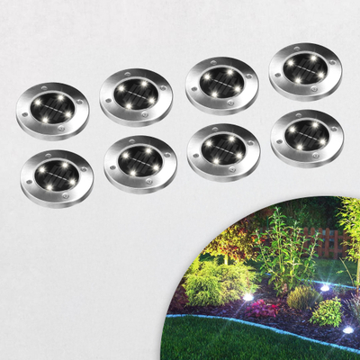Disk Lights Solarleuchte 8er Set
