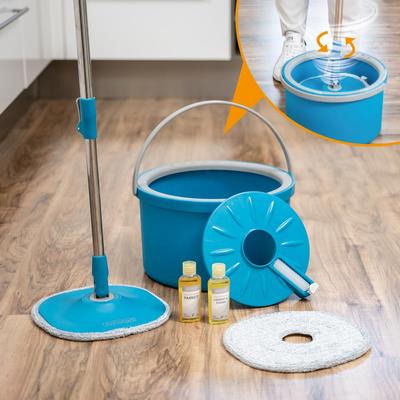 Livington Clean Water Spin Mop Frischwasser-Wischsystem inkl. Reiniger & Pads GRATIS