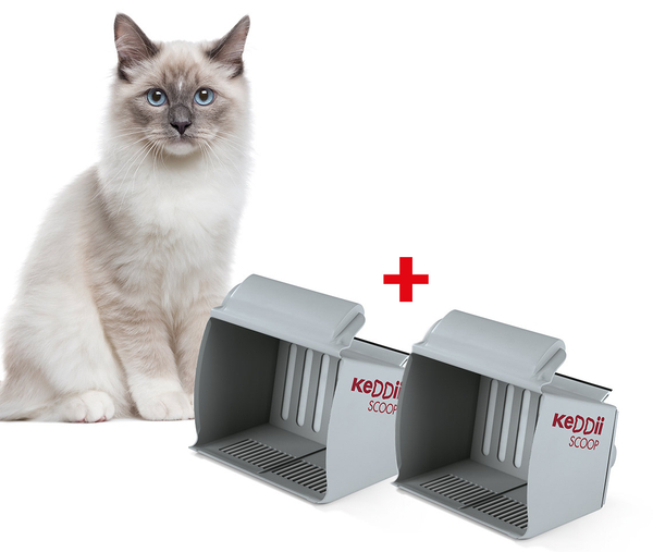 Keddiiscoop Reinigungsschaufel 6in1 grau / 1+1 / Upsell Catbox by Skoon 