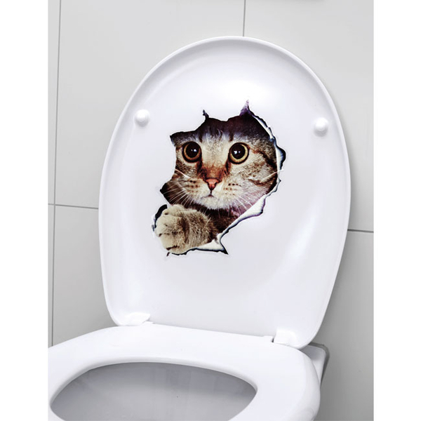Toiletten-Sticker Kätzchen  2er-Set