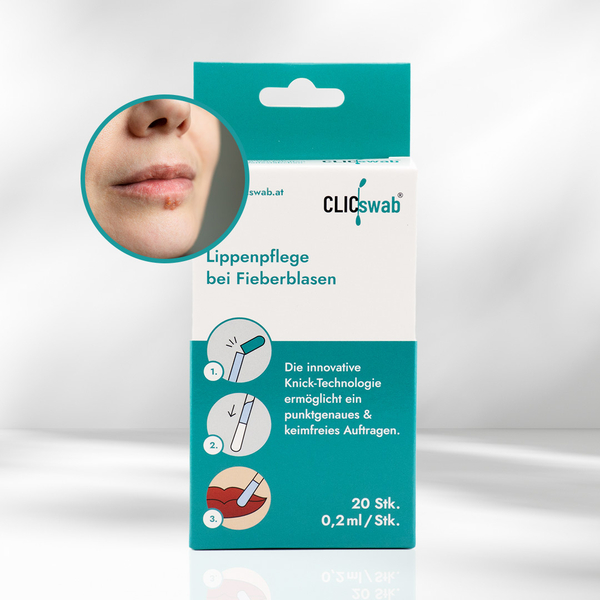 CLICswab Lippenpflege bei Fieberblasen