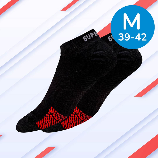 SuperNeuro Athletic No Show Socken schwarz / M (39-42)