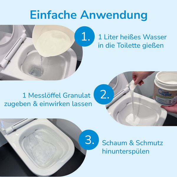 pure100 FoamFlush WC-Schaumreiniger 500 g 1+1 GRATIS