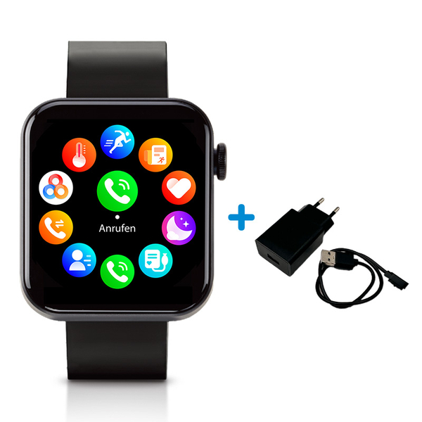 Kendox LifeTracker 2in1 Smartwatch & Fitnessuhr inkl. USB Kabel & Adapter