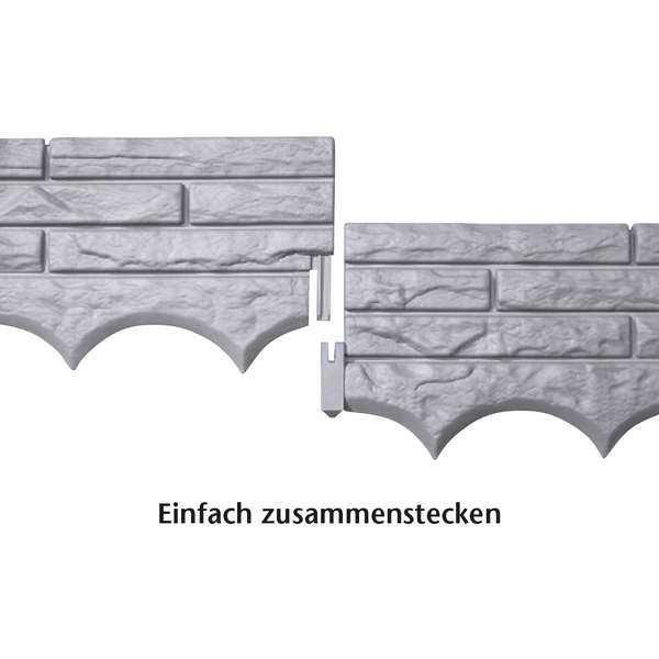 Gartenmauer Stein 5teilig