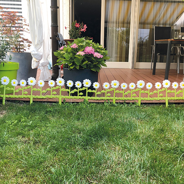 Gartenzaun Blumen 4er Set