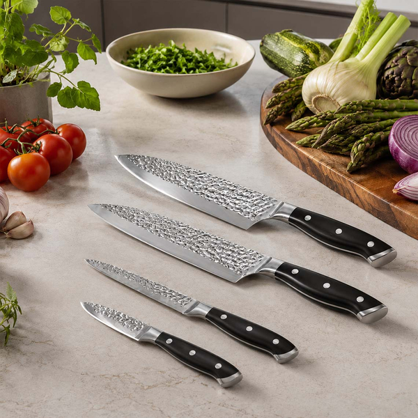 Livington TitanKnife Messerset 2x Chefmesser, Schälmesser & Mehrzweckmesser