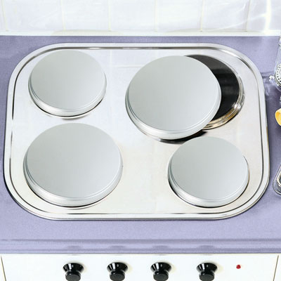 Herdabdeckplatten Silver Silver