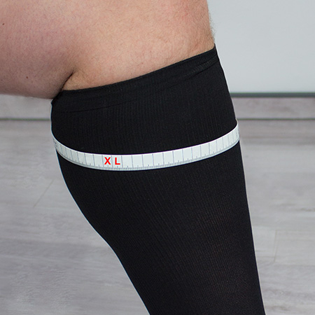 Reisestrümpfe extra breit, Schwarz