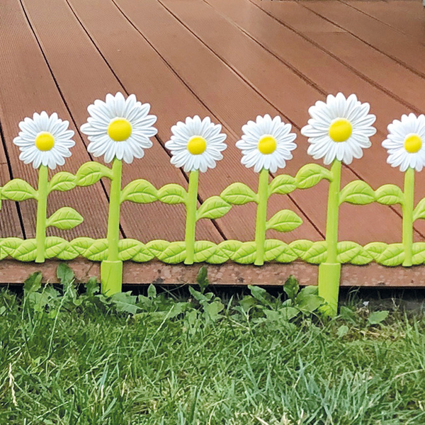 Gartenzaun Blumen 4er Set