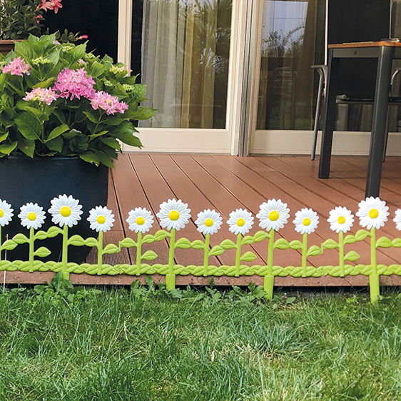 Gartenzaun Blumen 4er Set