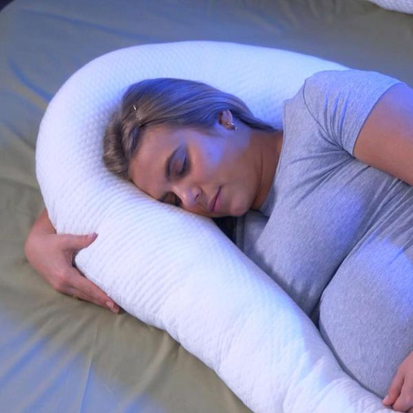 Dreamolino SwanPillow ergonomisches Seitenschläferkissen inkl. Kissenbezug