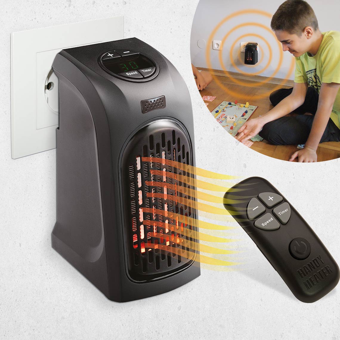 Livington Handy Heater Deluxe 370 W Mini-Heizung | MediaShop